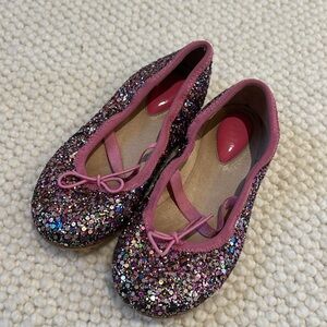 Girls ballet flats with sparkles